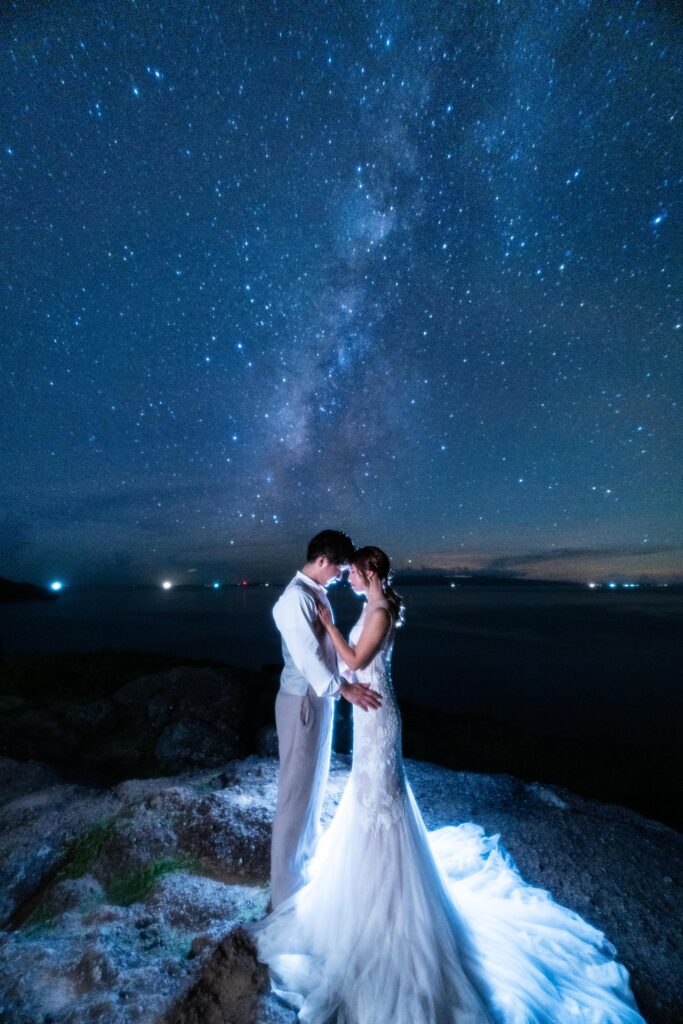 ウェディング 石垣島 天の川 星空フォト 撮影